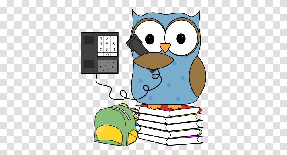 Owl School Clipart, Label, Book Transparent Png