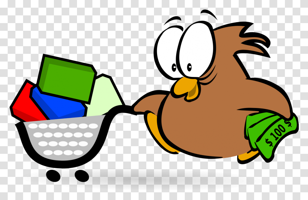 Owl Shopping Cartoon Jingfm Animal Cartoon Money, Angry Birds, Clothing, Apparel Transparent Png