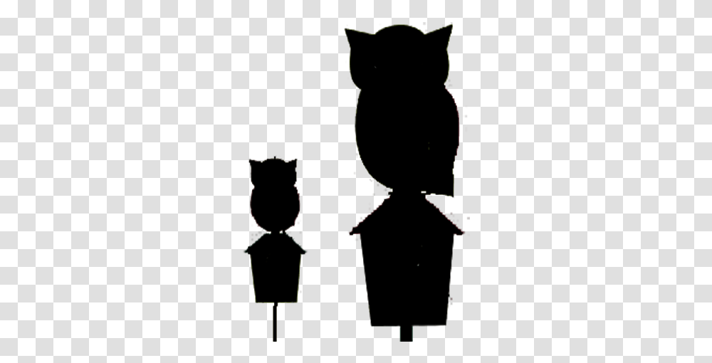 Owl Silhouette Cartoon Black Cat, Outdoors, Person, Nature, Face Transparent Png