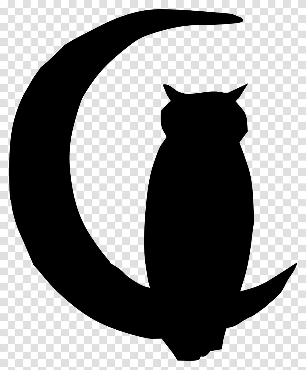 Owl Silhouette Clip Art Owl Silhouette, Stencil, Label, Animal Transparent Png