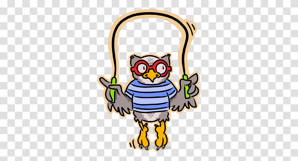 Owl Skipping Rope Royalty Free Vector Clip Art Illustration Transparent Png