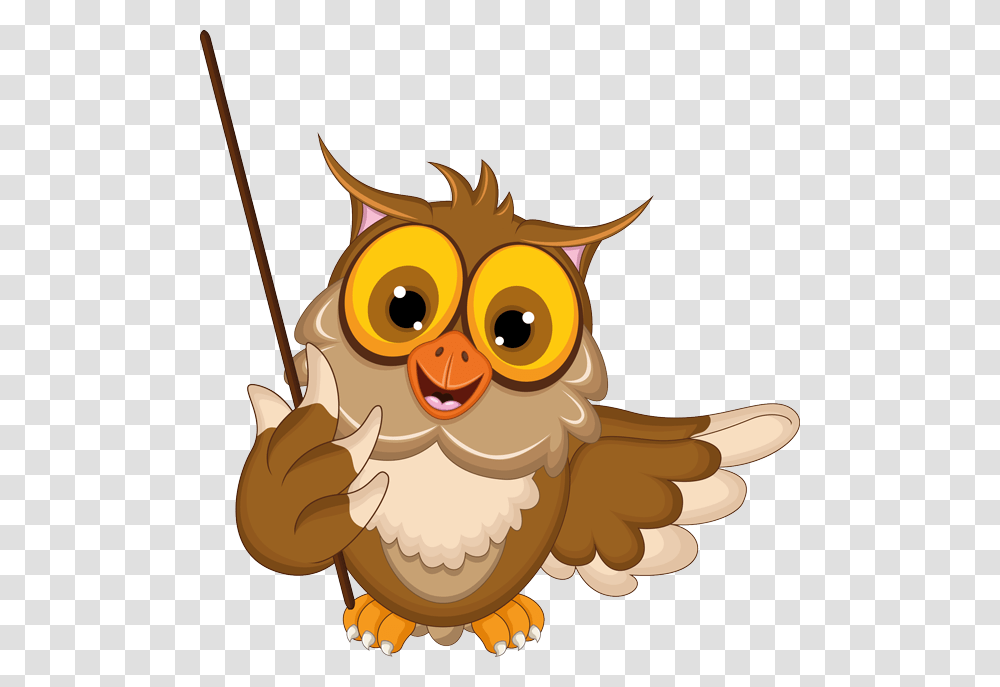 Owl Teacher Owl Singing Cartoon, Bird, Animal, Toy, Eagle Transparent Png