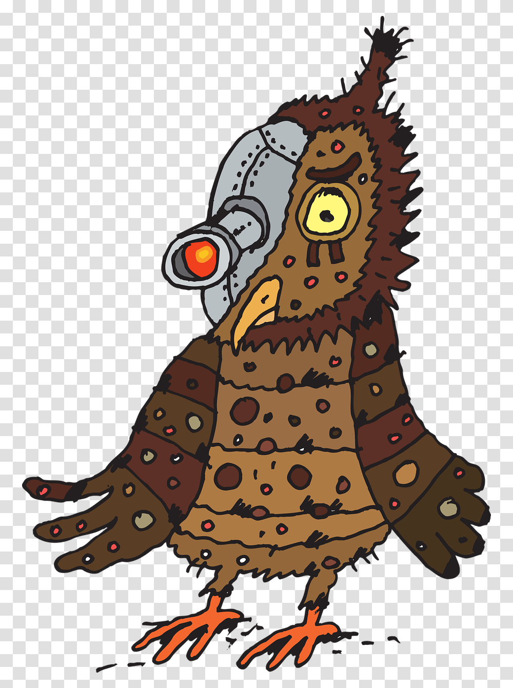 Owl Terminator Bird Free Vector Graphic On Pixabay Owl Terminator, Clothing, Apparel, Face, Animal Transparent Png