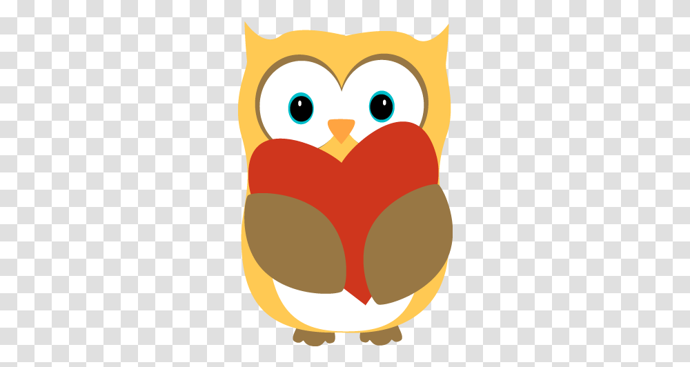 Owl With A Heart Clip Art Owl With A Heart Image Owl Heart Clipart, Bird, Animal, Poultry, Fowl Transparent Png