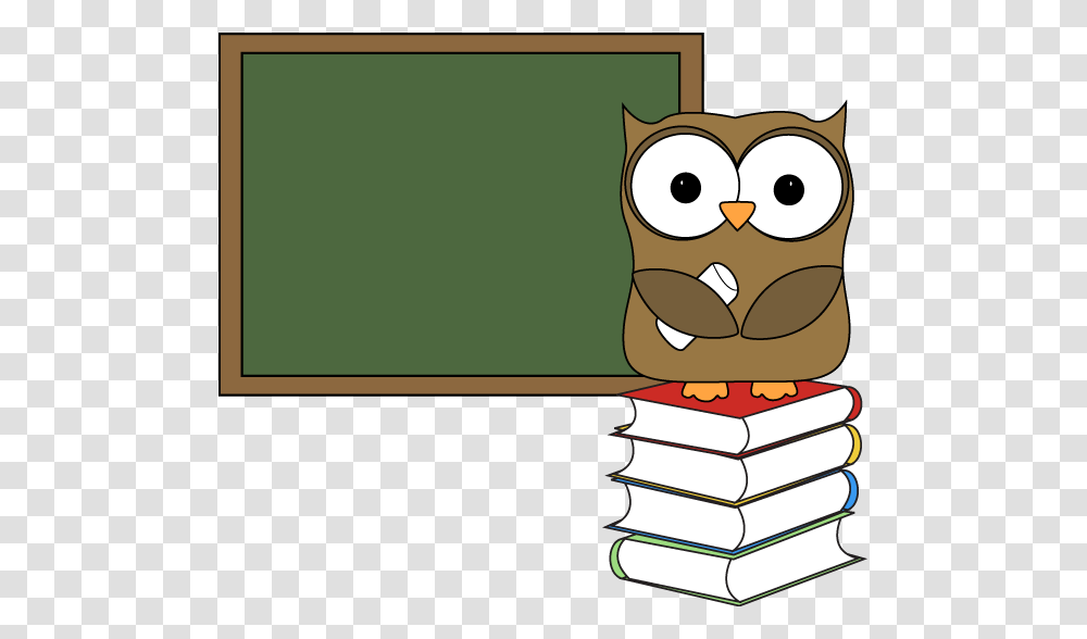 Owl With Books And Chalkboard Clip Art Regrouping Addition Concept, Word, Cat, Indoors, Room Transparent Png