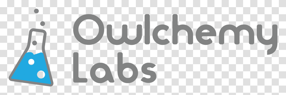 Owlchemy Labs Horizontal Logo Lockup Black And White, Alphabet, Word, Number Transparent Png