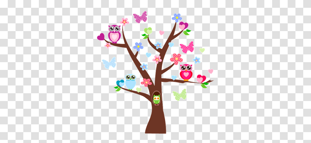 Owls In A Tree Owls In A Tree Images, Cross, Plant, Floral Design Transparent Png