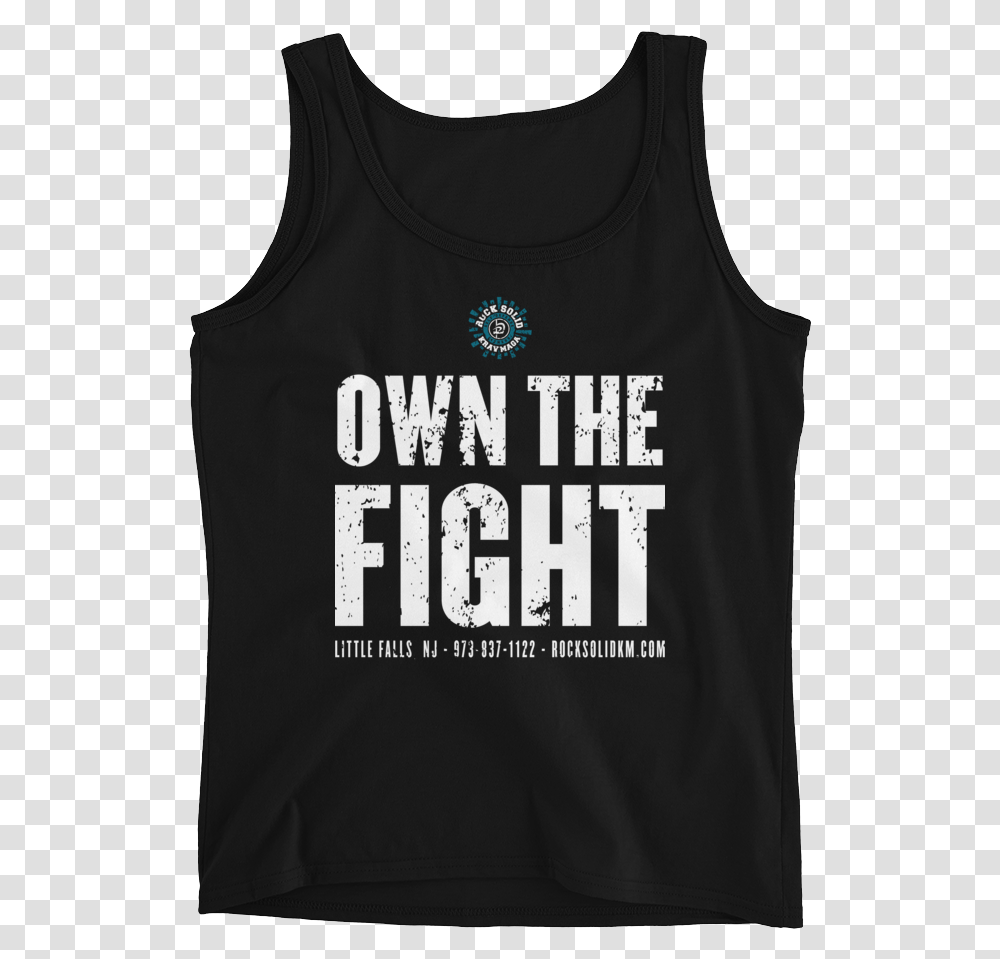 Own The Fight Back Ariane Lipksi Front Black T Shirt Sleeveless Shirt, Apparel, Undershirt, Tank Top Transparent Png