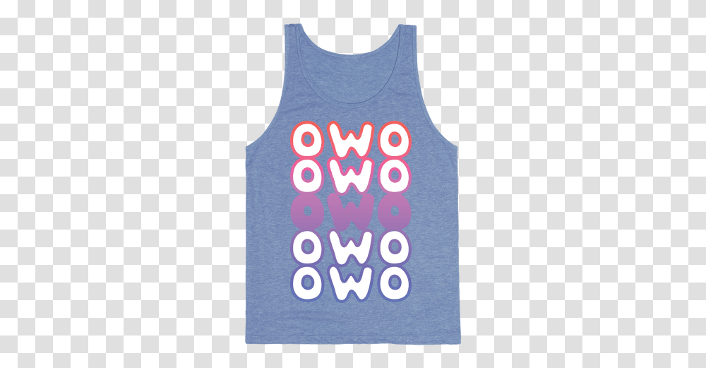 Owo Anime Emoticon Face Tank Top Active Tank, Clothing, Apparel Transparent Png