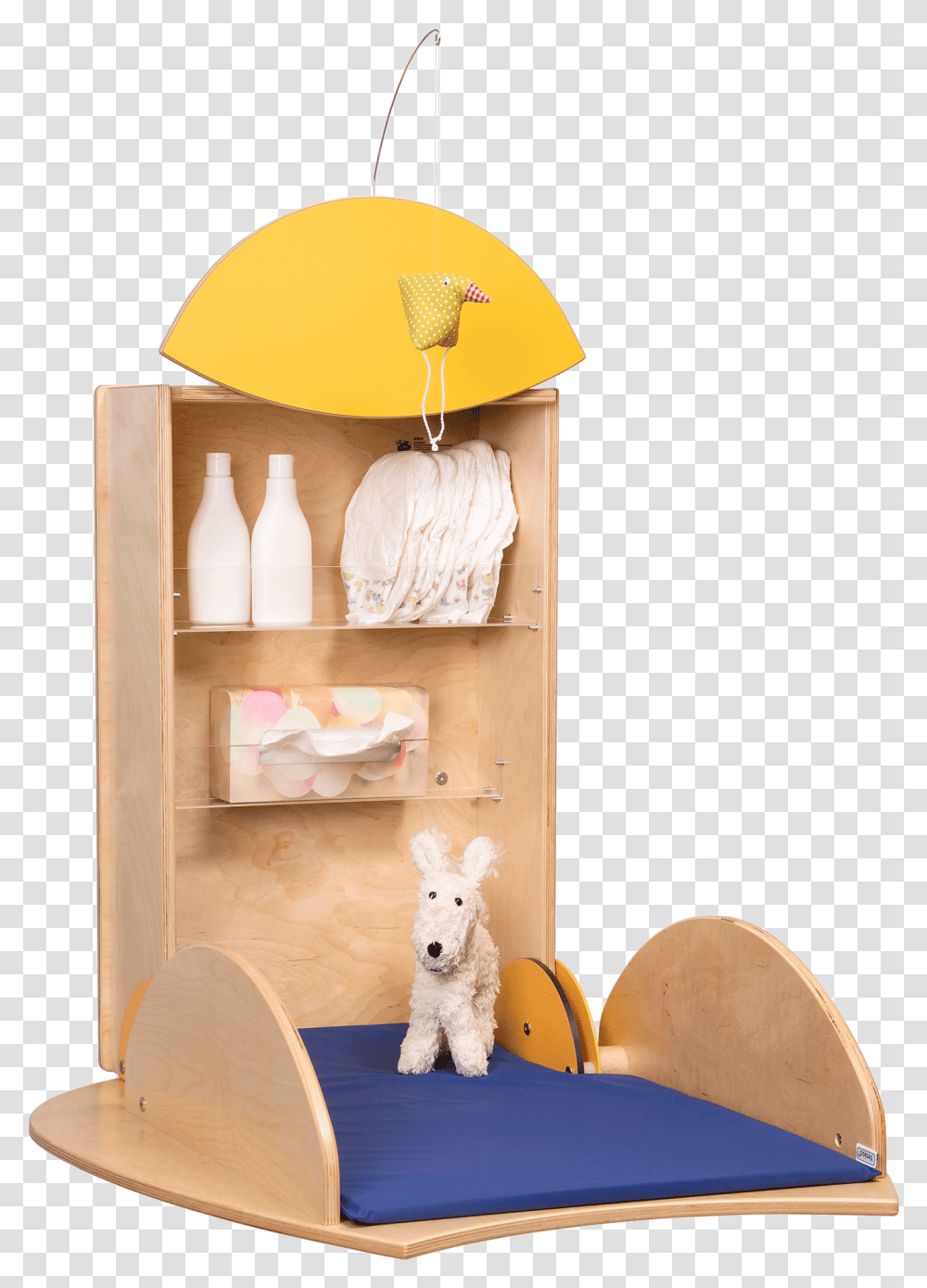 Owo Birch Top Yellow Changing Table, Furniture, Cupboard, Closet, Wood Transparent Png