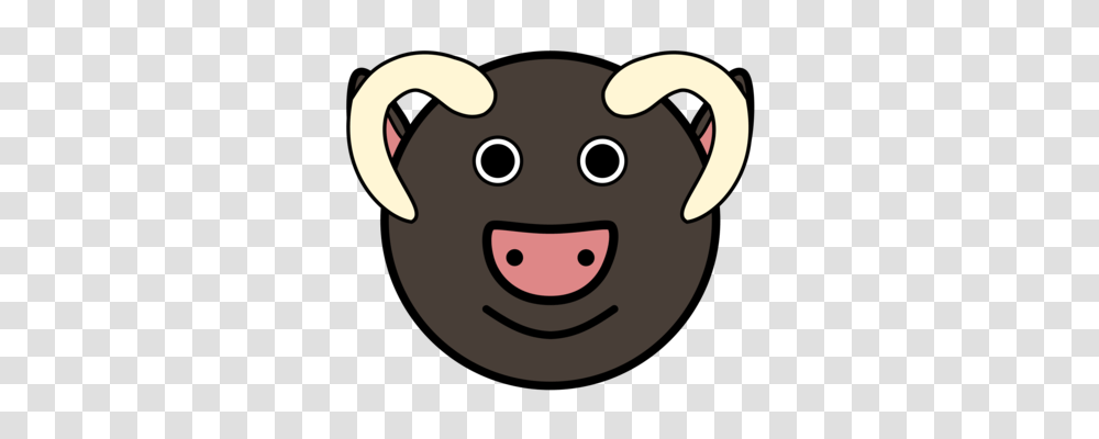 Ox Cattle Water Buffalo Farm Drawing, Piggy Bank Transparent Png