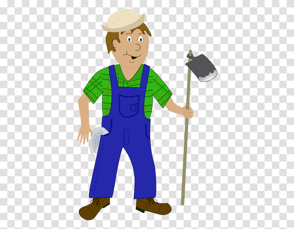 Ox Clipart Farmer Man, Person, Human, Costume Transparent Png