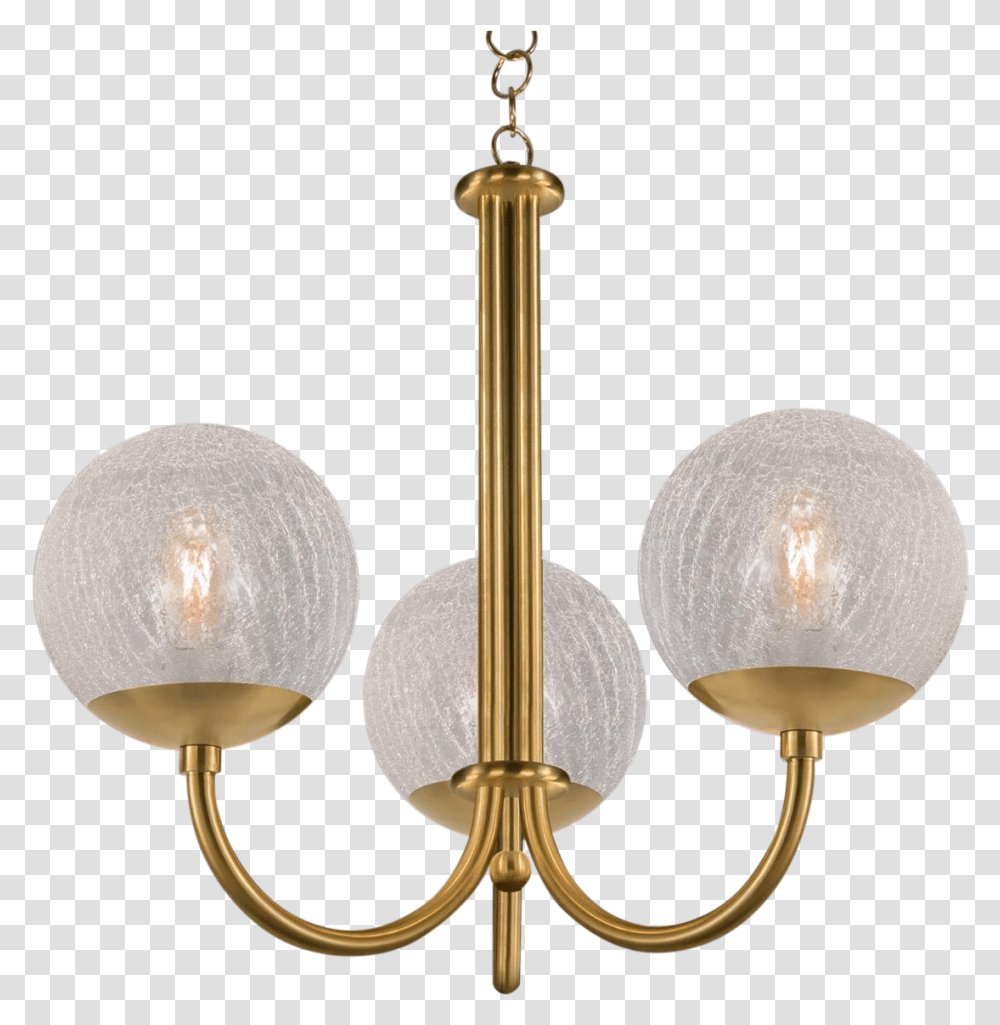 Oxford Brushed Brass 3 Arm Cracked Glass Globes Pendant Chandelier, Lamp, Light Fixture, Lighting, Ceiling Light Transparent Png