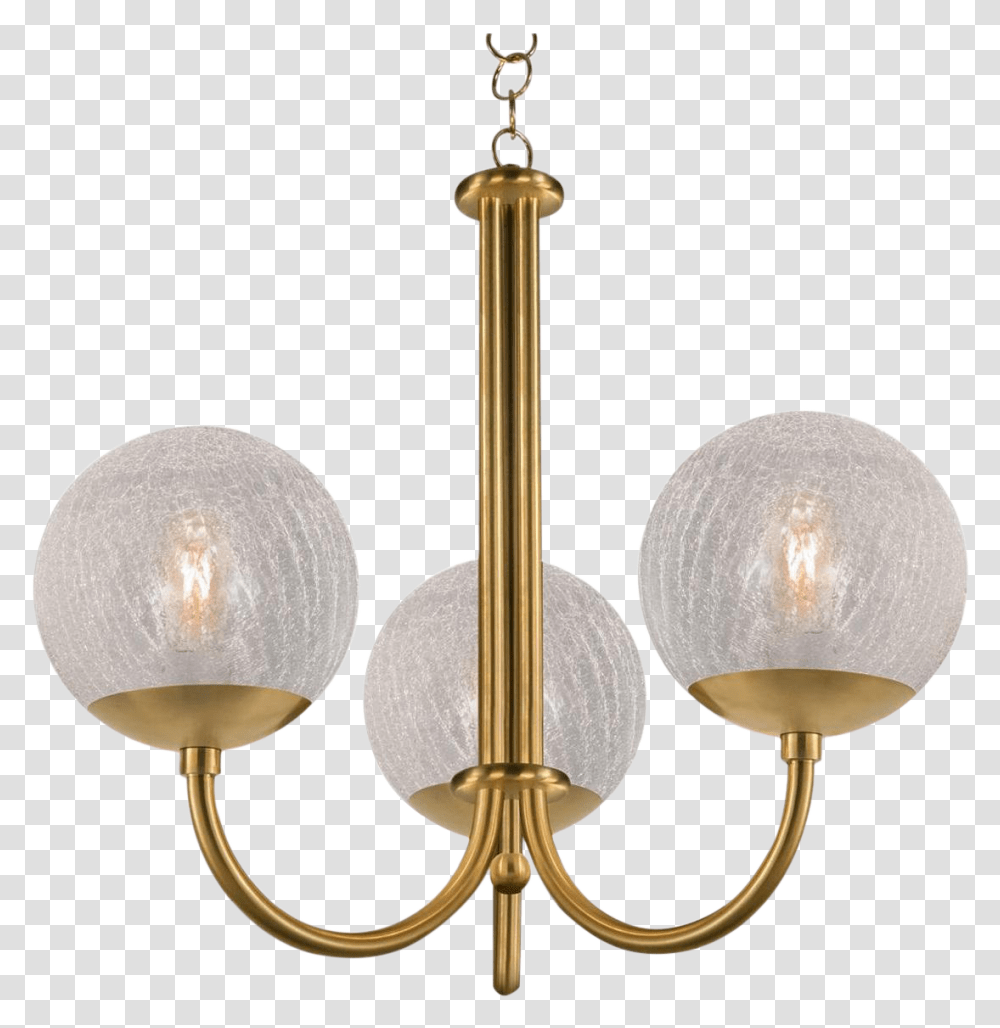 Oxford Brushed Brass 3 Arm Cracked Glass Globes Pendant Light Chandelier, Lamp, Light Fixture, Lighting, Lampshade Transparent Png