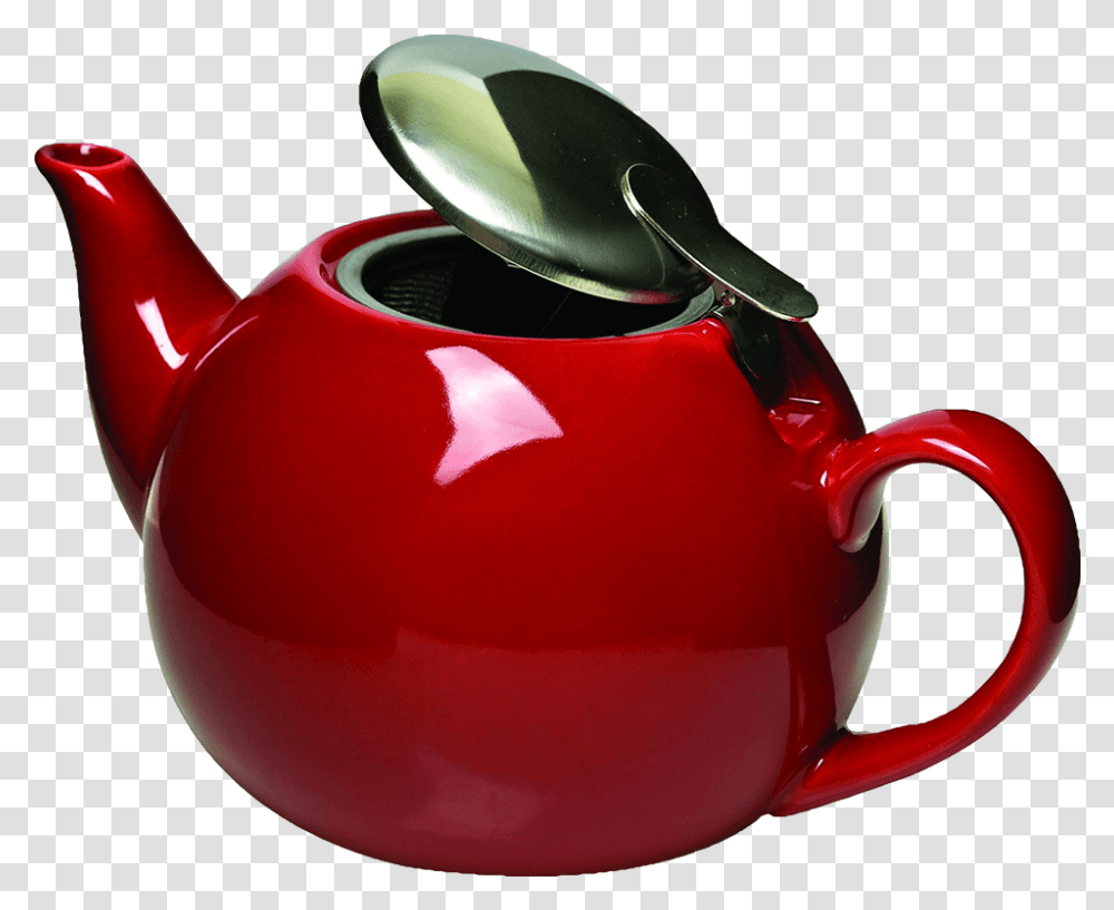 Oxford Ceramic Teapot Side View With Lid Open Teapot, Pottery, Saucer Transparent Png