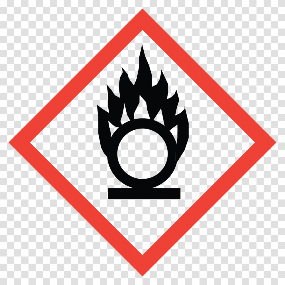 Oxidising Hazard Symbol, Sign, Road Sign, Label Transparent Png