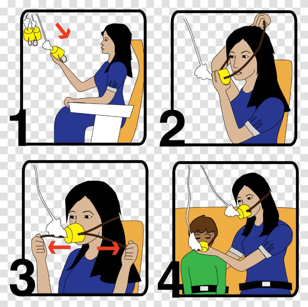 Oxygen Mask Airplane Oxygen Mask Clipart, Person, Juggling, Poster, Advertisement Transparent Png