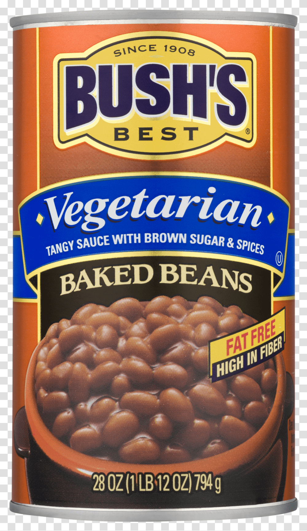 Oz Bush's Vegetarian Baked Beans, Plant, Food, Tin, Can Transparent Png
