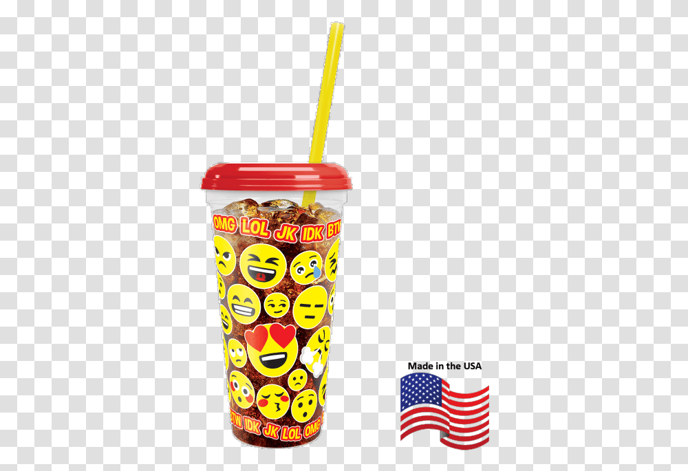 Oz Clear Emoji Drink Cups Snack, Food, Popcorn, Yogurt, Dessert Transparent Png