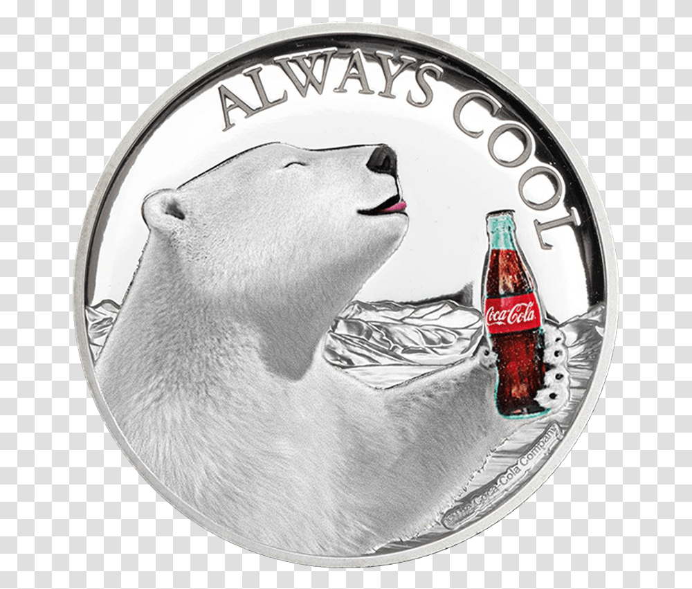 Oz Coca Cola Silver Polar Bear Coin 2019 Td Precious Coca Cola Polar Bear 1960s, Coke, Beverage, Drink, Soda Transparent Png