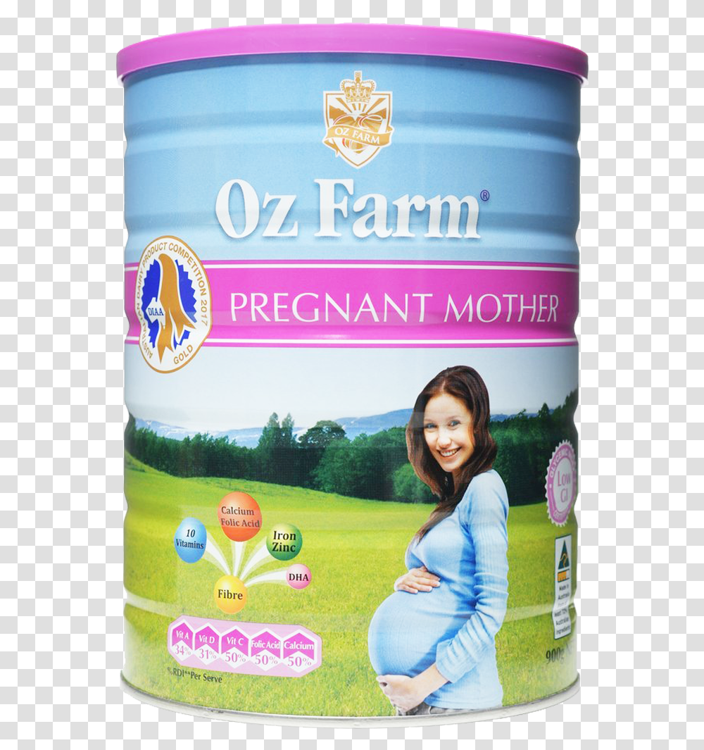 Oz Farm Pregnant Mother Formula, Person, Grass, Plant, Advertisement Transparent Png