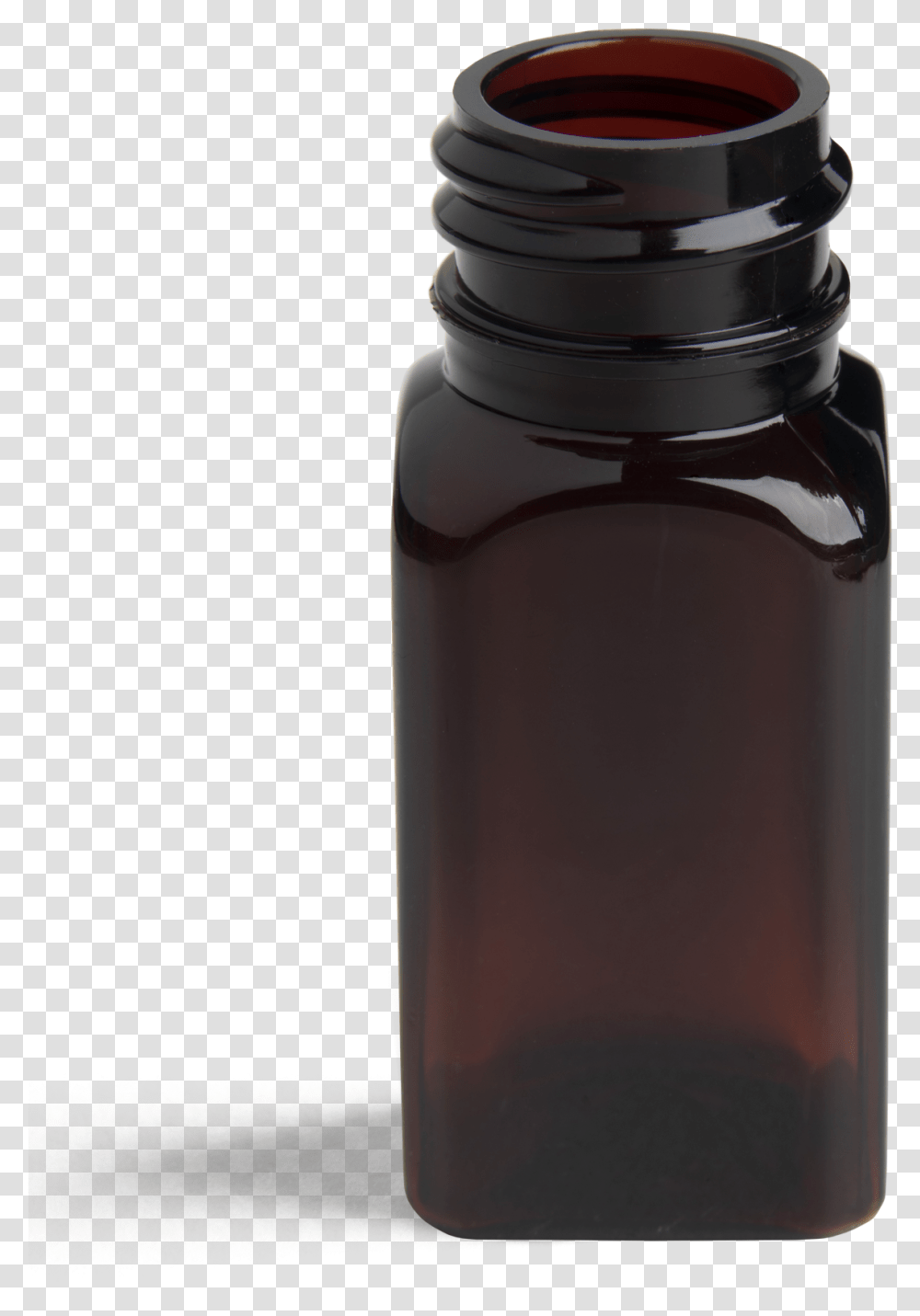 Oz French Square Glass Bottle, Jar, Shaker, Milk, Beverage Transparent Png