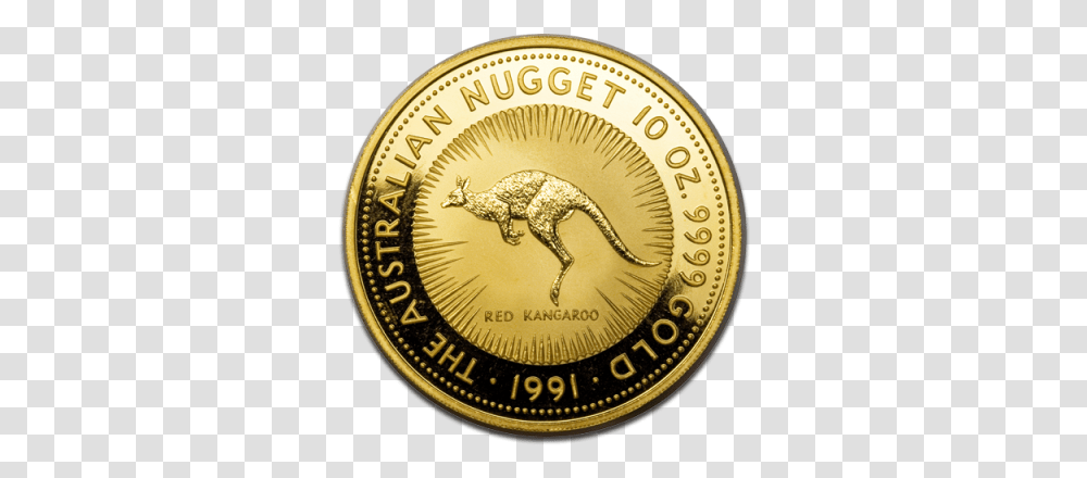 Oz Nugget Kangaroo Gold 1991 Coin, Lizard, Reptile, Animal, Money Transparent Png