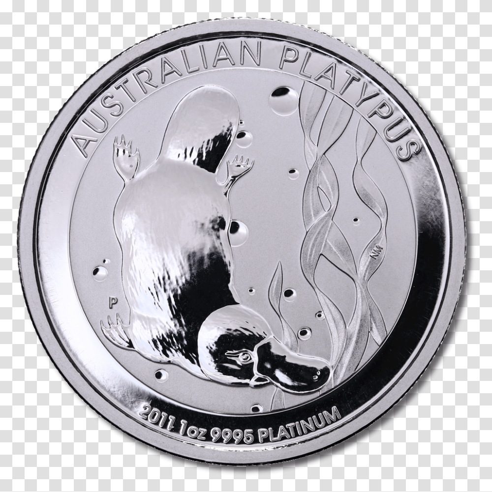 Oz Platypus Platinum Coin Platinum Coin, Money, Nickel, Clock Tower, Architecture Transparent Png