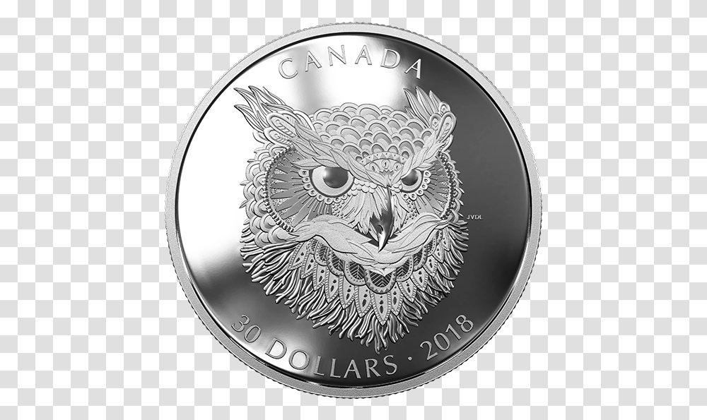 Oz Pure Silver Coin Zentangle Art, Money, Nickel Transparent Png