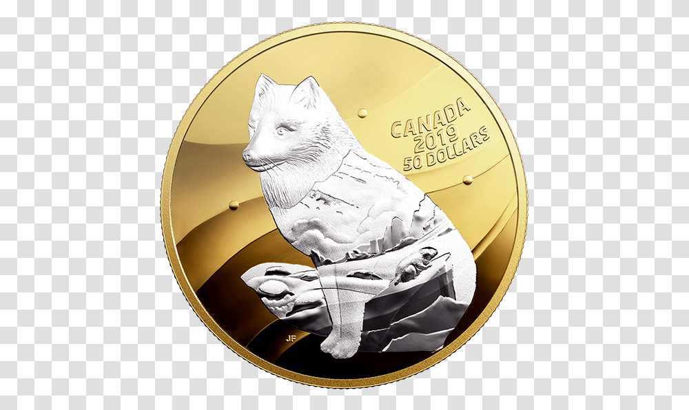 Oz Pure Silver Gold Plated Coin Inner Nature Arctic Fox Arctic Fox, Cat, Pet, Mammal, Animal Transparent Png