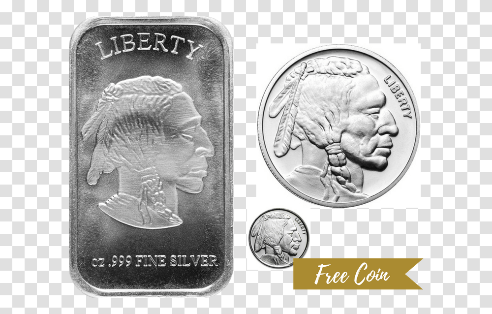 Oz Silver Buffalo, Dime, Coin, Money, Nickel Transparent Png