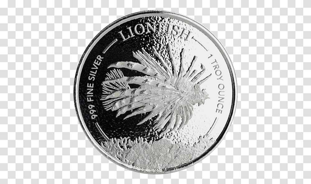 Oz Silver Lionfish 2019, Coin, Money, Nickel Transparent Png