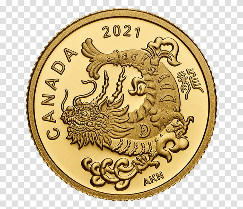 Oz Triumphant Dragon Gold Coin 2021 Td Precious Metals Silver Icon, Money, Rug Transparent Png