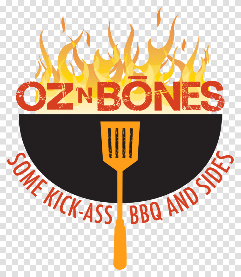 Oznbones Bbq, Fire, Flame, Light, Fork Transparent Png