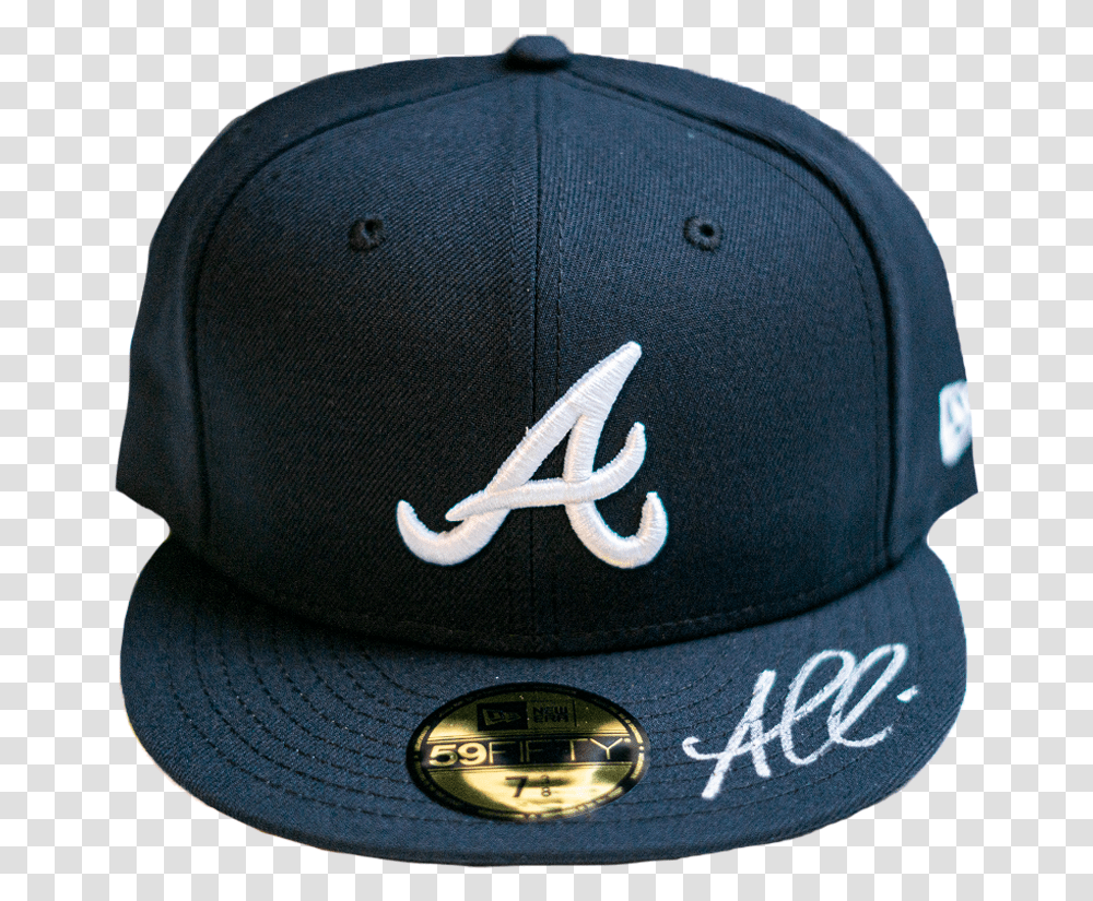 Ozzie Albies Autographed Navy & White Braves Hat New Era, Clothing, Apparel, Baseball Cap, Wristwatch Transparent Png