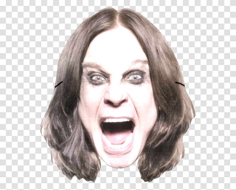 Ozzy Face Scream Promo Mask Scream Ozzy Osbourne Face, Person, Head, Female, Blonde Transparent Png