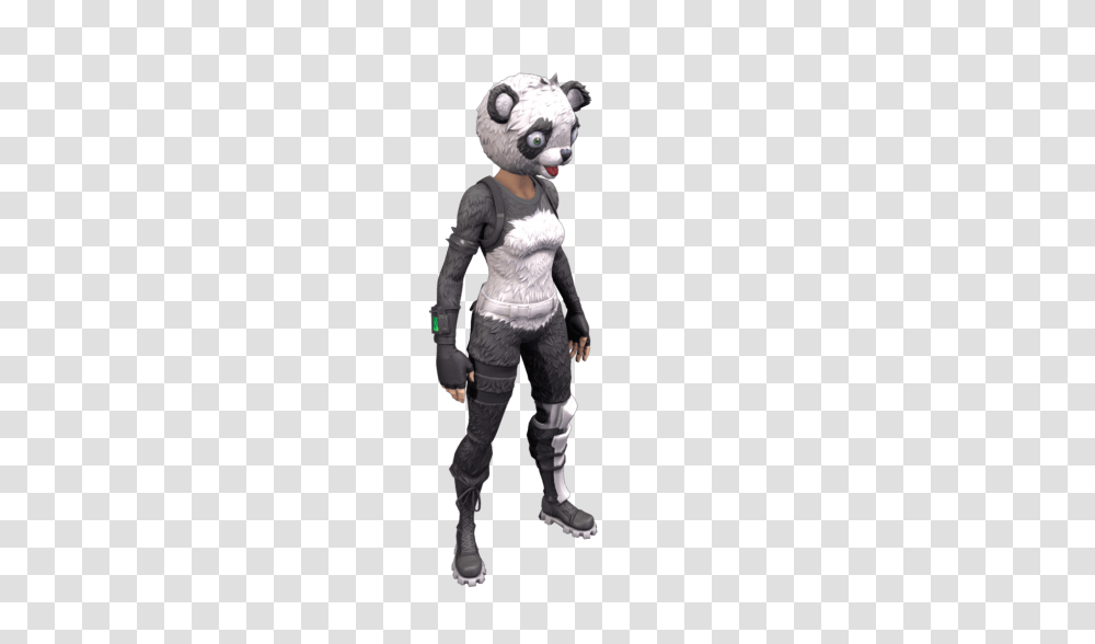 P A N D A Team Leader Fortnite Outfit Skin How To Get Fortnite, Person, Human, Mascot, Alien Transparent Png