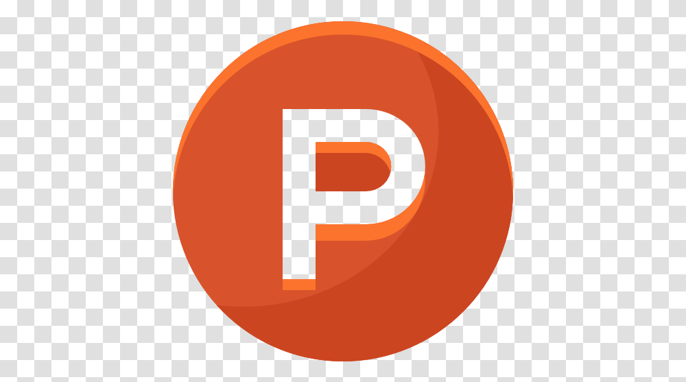P Social Media Free Icon Of Beautiful P Orange Flat Icon, Text, Number, Symbol, Alphabet Transparent Png