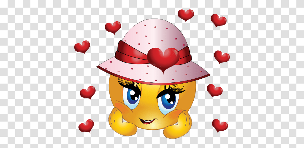 Paa Galatal Smiley Emoticon Love Smiley Cute Girl Emoji, Clothing, Apparel, Helmet, Toy Transparent Png