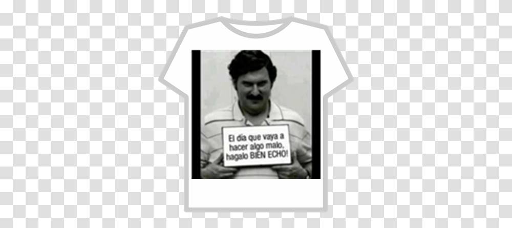 Pablo Escobar Roblox Hoodie Nike Roblox T Shirt, Clothing, Person, Text, Face Transparent Png