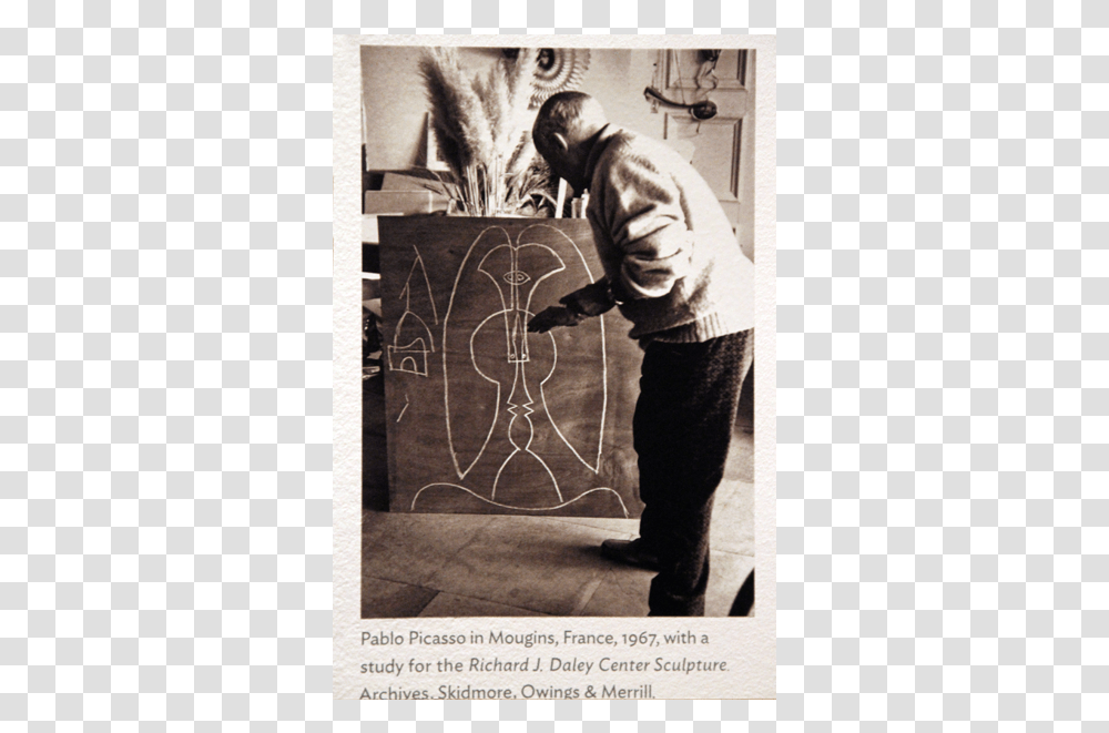 Pablo Picasso In Chicago, Person, Human, Blackboard Transparent Png