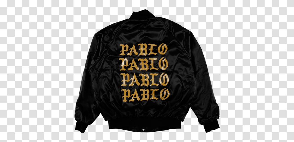Pablo Satin Bomber Detroit Sweatshirt, Apparel, Coat, Jacket Transparent Png
