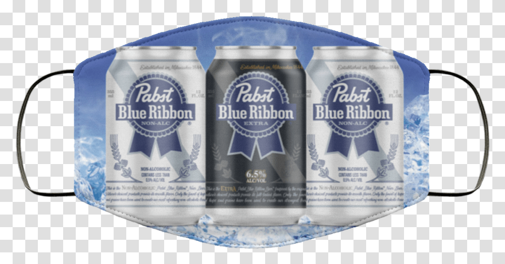 Pabst Blue Ribbon Beer Cloth Face Mask Reusable Washable Pabst Blue Ribbon, Alcohol, Beverage, Drink, Lager Transparent Png