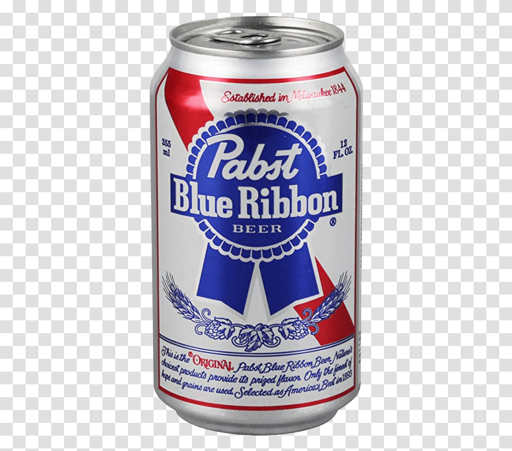 Pabst Blue Ribbon Beer, Tin, Alcohol, Beverage, Drink Transparent Png