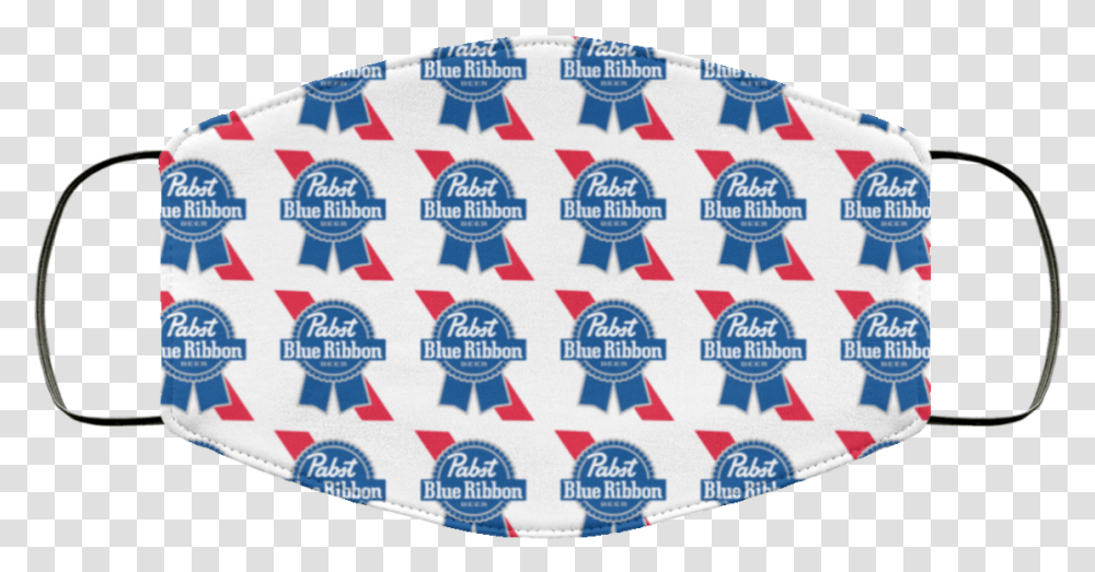 Pabst Blue Ribbon Face Mask Washable Serving Tray, Label, Text, First Aid, Airmail Transparent Png