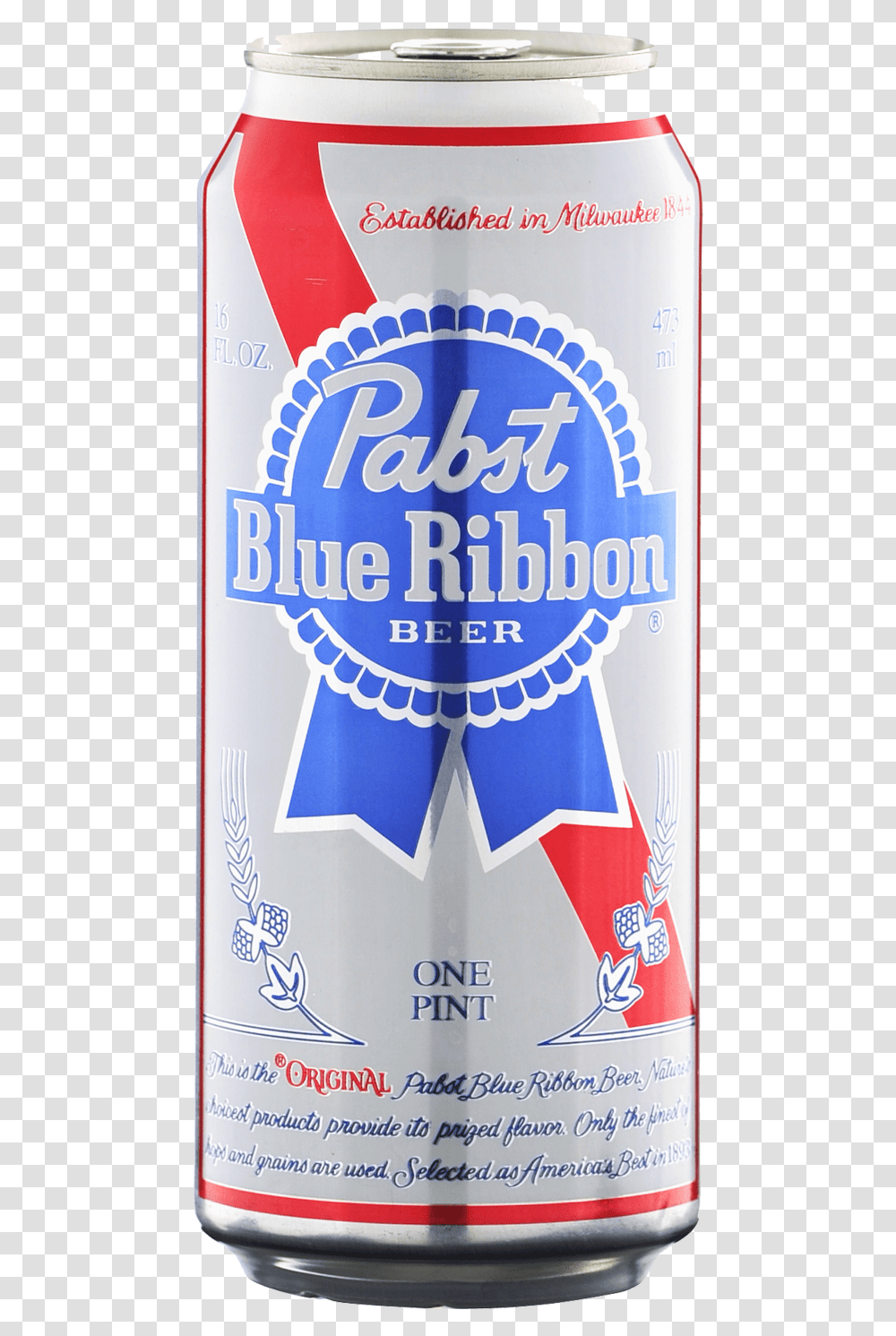 Pabst Blue Ribbon, Tin, Can, Beer, Alcohol Transparent Png