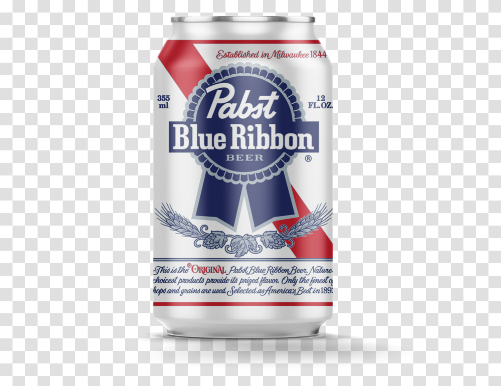 Pabst Blue Ribbon & Free Ribbonpng Pabst Blue Ribbon Non Alcoholic, Lager, Beer, Beverage, Drink Transparent Png