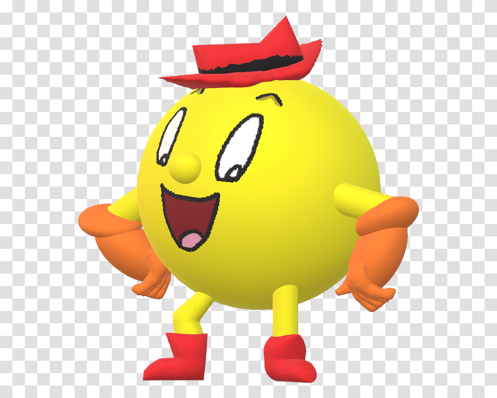 Pac Man In Pac Land 3d Model Cartoon, Toy Transparent Png