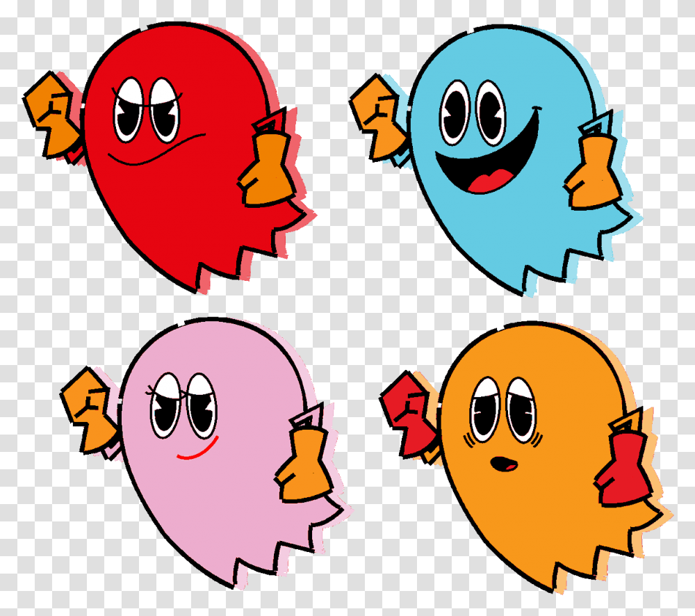 Pac Man Inky Pink Blinky Clyde, Poster, Advertisement Transparent Png