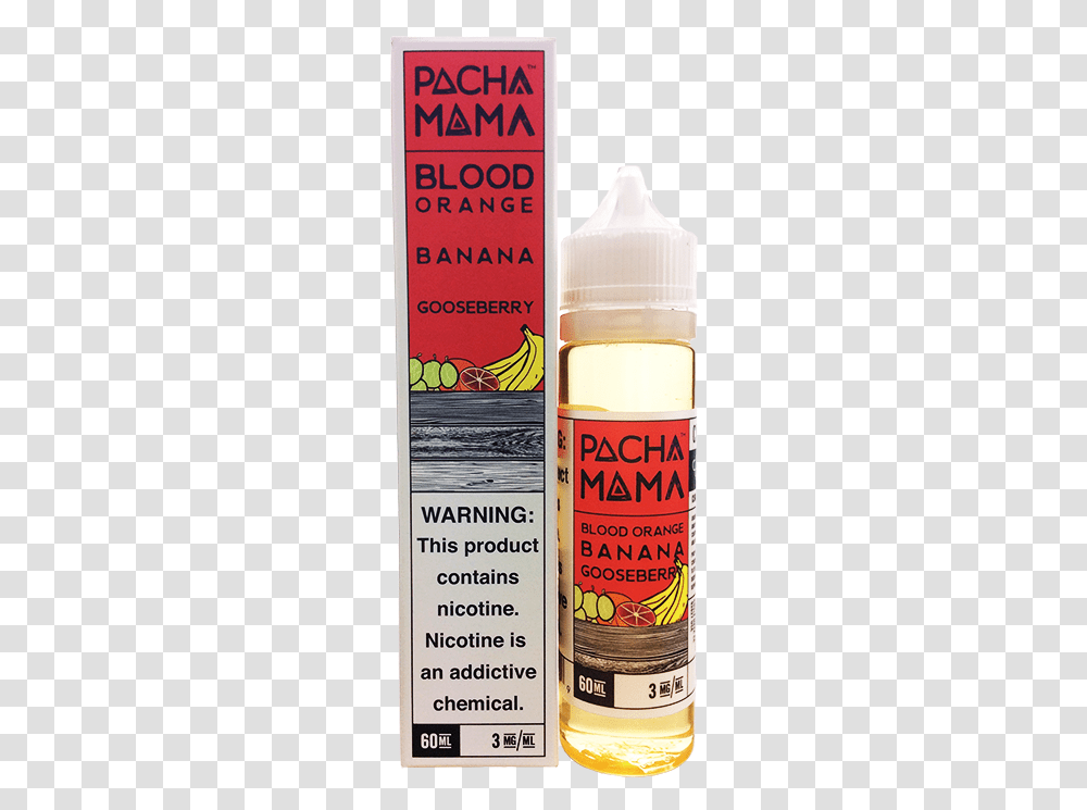 Pacha Mama Blood Orange Banana Gooseberry 60ml Electronic Cigarette, Bottle, Cosmetics, Beer, Alcohol Transparent Png